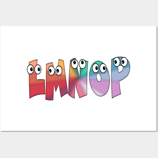 LMNOP Alphabet Letter People Posters and Art